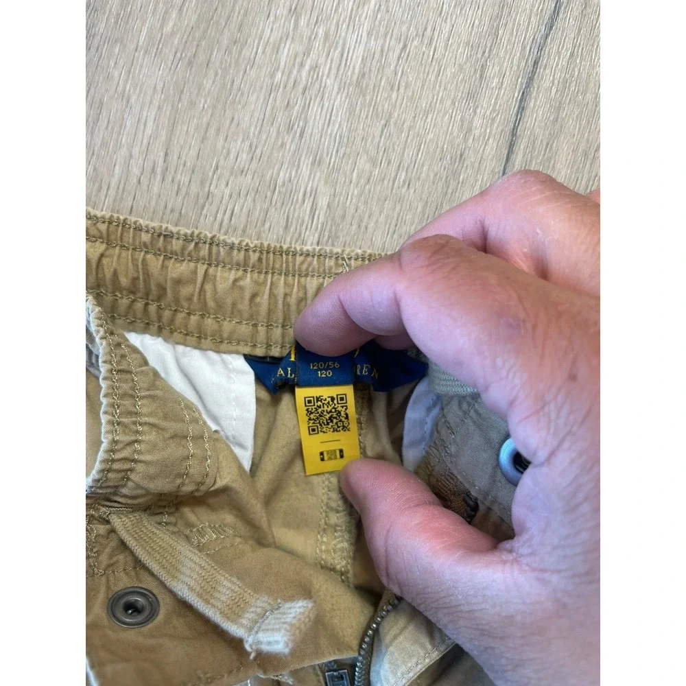 Polo Ralph Lauren Boys Tan Utility Jogger Pants Khaki 6